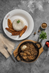 WHITE RICE AND AYAMASE