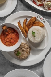 WHITE RICE WITH BEANS AND PLANTAIN
