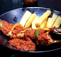 GRILLED CROAKER AND FRIED YAM