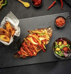 GRILLED TILAPIA AND FRIED YAM